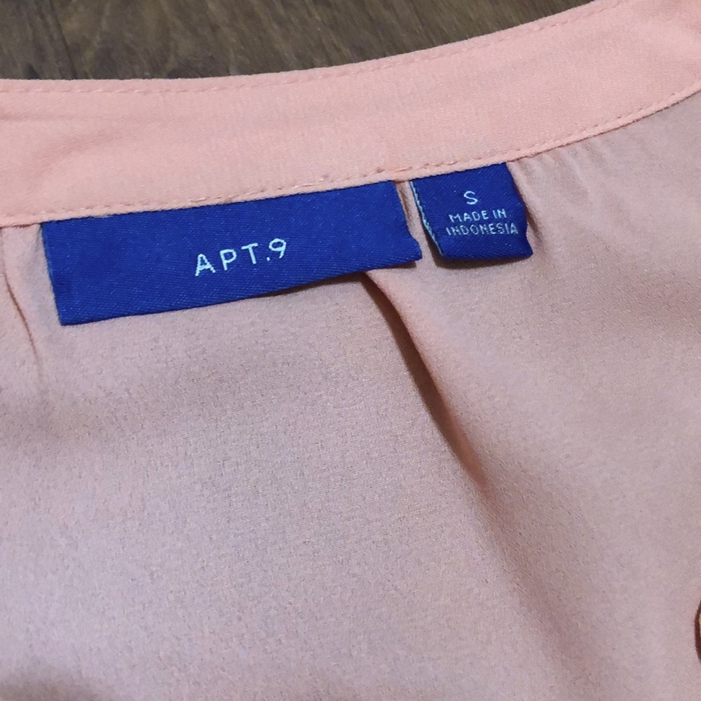 Peach Button Down Blouse - image 5